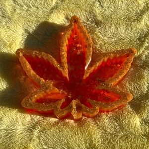 Tangerine Gold Leaf Ashtray